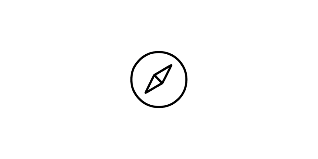 Minimalist compass icon representing Mind Mode Mapping.